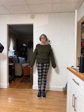 Olive Off-the-Shoulder Women’s Sweater